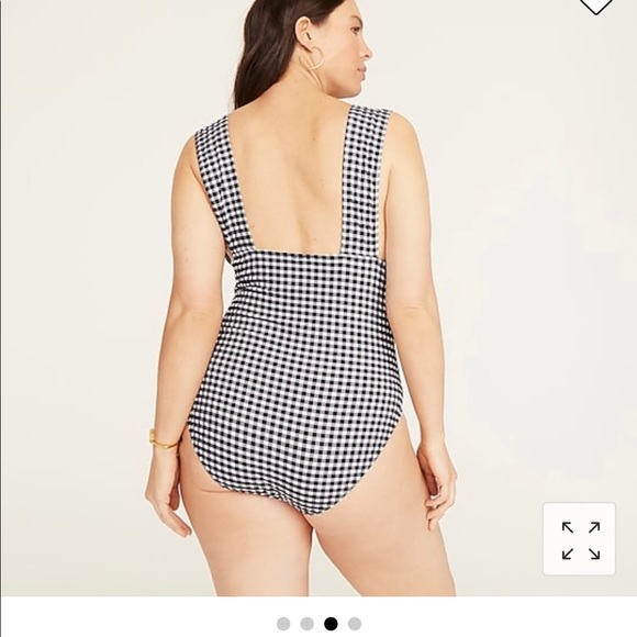 Brand New J.Crew V-neck One Piece in Gingham - Picture 3 of 10